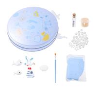 Abaodam Kit de Moulage D'empreintes Bébé en Boue Sûre et Portable, Coffret Présent Souvenir pour -né Ornement D'empreinte de Pied Pratique à Emporter
