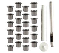 Abaodam Kit D'œillets Métalliques pour Maroquinerie en Fer avec Outils D'installation, Facile à Ranger, Polyvalent, Maison Magasin, 1 Set Complet