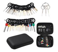 Abaodam Kit D'outils Extracteur de Broches 76 Pièces Paquet de Rangement Noir, Ensemble D'éjecteurs de Bornes pour Connecteurs Électriques Automobile, Outil de Retrait Terminal Compact