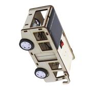 Abaodam Kit Éducatif de Bus en Bois et Plastique pour Projet Scientifique Scolaire à Propulsion Durable et Solaire, pour Ateliers Pratiques en Classe