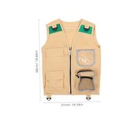 Abaodam Kit Explorateur Garçon Fille pour Activités Extérieures avec Chapeau et Gilet Vêtements de Jeu de Rôle Respirants pour Garçons et Filles Adaptés Aux Randonnées et Exploration