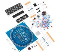 Abaodam Kit Horloge Électronique à LED Affichage Température Date et Contrôle Rotatif pour Bricolage Électronique Apprentissage Soudure Maison Style Aléatoire
