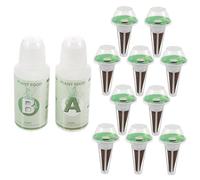 Abaodam Kit Hydroponique de Culture Intérieur Paniers de Culture avec Couvercles Transparents et Éponges Système Aéré pour Racines Accessoires Jardin Hydroponique Compact