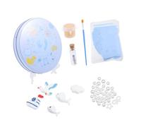 Abaodam Kit Souvenir Empreintes Pour Douce Bleu Léger Et Portable Cadeau Naissance Pratique Pour Premiers Mots Et Puériculture