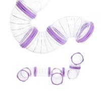 Abaodam Kit Tunnel DIY pour Cage Hamster Tubes Solide, Labyrinthe Extensible en Plastique pour Hamsters Nains, Gerbilles et Autres Petits Rongeurs en Extérieur