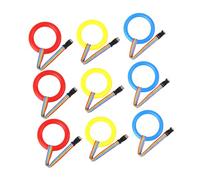 Abaodam Laisse De Poignet Pour Tout-petit Corde De Marche 9 Pièces Couleurs Primaires Plastique Solide Sécurité École Maternelle Garçon Et Filles 2 à 12 Ans Protégés Et Organisés