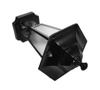 Abaodam Lampadaire D'extérieur Pilier Lumineux Hexagonal Petit Modèle Noir en Métal et Verre Étanche pour Jardin et Cour, Éclairage Décoratif sans Ampoule, Poteau de Remplacement,