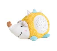 Abaodam Lampe de Projection Musicale en Peluche Coton pour Bébé, Apaisant de Hérisson 23,5 X 14,5 Cm, Veilleuse Étoilée Douce sans Piles, pour Chambre D’garçon et Filles et Présent Bébé
