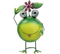 Abaodam Lampe Solaire de Jardin Fer Forgé Grenouille Décorative Éclairage Extérieur Étanche pour Terrasse et Pelouse Panneau Solaire Intégré Résistant Au Vieillissement Éclairage Paysager