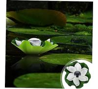 Abaodam Lampe Solaire Lotus Étanche Flottante pour Piscine et Jardin Décoration Extérieure Forme de Fleur Étang