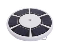 Abaodam Lampe Solaire pour Mât de Drapeau 26 LED Éclairage Extérieur Blanc avec Crochet Diamètre Trou 13 CM Outil D’Éclairage Solaire pour Jardin et Camping