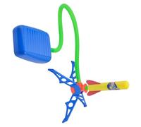 Abaodam Lance-roquettes Interactif pour Garçon et Filles Pied Fusées Volantes sans Lumière Jeu D'extérieur pour Jardin et Parc Set 1 Lanceur 3 Fusées Couleurs Couleur Aléatoire