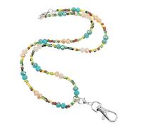 Abaodam Lanière à Suspendre Perlée Multicolore pour Téléphone Portable et Porte-clés, Corde Décorative Légère Boucle, Tour de Cou Fonctionnel pour Badges et Clés, Accessoire Pratique