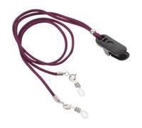 Abaodam Lanière Anti-perte pour Appareils Auditifs pour Seniors, Corde en Silicone Pourpre avec Clips, Stabilité Active et Confort en Nylon et Abs