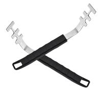 Abaodam Lève-Grille de Barbecue en Acier Inoxydable 2pcs pour Fours Intelligents et Friteuses à Air, Poignée Antibrûlure, Facile à Utiliser et Sécurisé