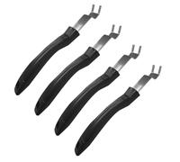 Abaodam Lève-grilles Poignée Plastique 22 Cm en Acier Inoxydable Lot de 4 pour Manipulation de Chaudes, Camping et Pique-