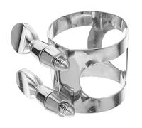 Abaodam Ligature Nickelée à Double Vis pour Clarinette Sib Aigu, Accessoire de Bec pour Clarinettiste, Pince de Réglage Adaptée aux Clarinettes Soprano