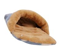 Abaodam Lit Chaud pour Hamster et Petit Animal de Compagnie Nid Douillet en Tissu Bleu Taille M Cachette Isolante pour Cochon D’Inde Lapin Chinchilla et Furet Couchage Hivernal