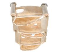 Abaodam Lit Suspendu pour Petits Animaux Confortable en Tissu Jaune à Deux Niveaux, Hamac pour Hamster et Cochon d'Inde, pour Cage et Repos