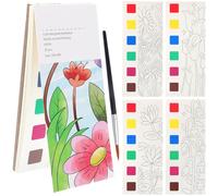 Abaodam Livre de Peinture à L'eau pour Garçon et Filles Papier Aquarelle Épais et Bords Lisses, Matériel pour Apprendre à Dessiner et Peindre Facilement