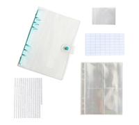 Abaodam Livre de Rangement pour Perles de Diamant et Sequins, 1 Set de Paquet Auto-scellants Bleu en Pvc avec Étiquettes, Adapté pour Bricolage et Présents