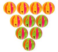 Abaodam Lot de 10 Balles en Plastique en Forme de Citrouille avec Clochette, Stimulent L’intérêt pour Jeux D'intérieur Couleur Aléatoire