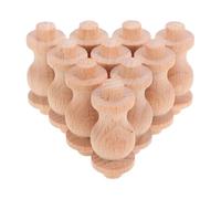 Abaodam Lot de 10 Balustres en Bois Massif Couleur Kaki pour Décoration Intérieure, Colonnes Romaines Robustes et Faciles à Installer pour Rambarde D'escalier