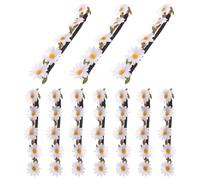 Abaodam Lot de 10 Bandeaux Cheveux en Tissu à Motif Marguerite Blanc, Couronne de Fleurs Simulées Tridimensionnelles, Confortables pour Décoration de Mariage ou Festival