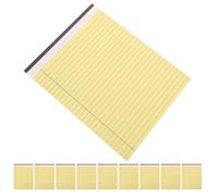 Abaodam Lot de 10 Blocs-notes Juridiques Jaunes en Papier Lignés, 30 Pages Recto Verso, Portable pour Bureau et Maison, Réduit le Gaspillage