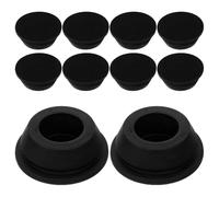 Abaodam Lot de 10 Bouchons en Caoutchouc Noir pour Drain de Climatiseur, Diamètre 20 Mm, Élastiques et Faciles à Installer pour Unité Extérieure