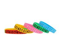 Abaodam Lot De 10 Bracelets En Silicone Avec Notes De Musique Fournitures De Fête Bracelets En Silicone Avec Syllabes De Concert Pour Chorale Cadeaux De Fête Musicale - Colorés
