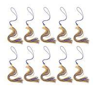 Abaodam Lot de 10 Breloques à Pompon pour Chapeau de Remise de Diplôme 2026, Pendentifs Gland Bleu Marine et Doré, Accessoires en Alliage de Zinc et Polyester, Décoration