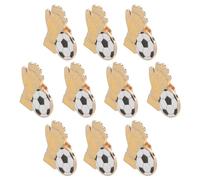 Abaodam Lot de 10 Broches Football en Métal, Insignes de Tournoi et Joueur, Épingles Décoratives pour Vêtements, Accessoires Jour de Match pour Femmes et Hommes, Présent Fan Football