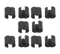 Abaodam Lot de 10 Clips de Câble de Vélo en Plastique Noir Serrage-câble Double pour Gestion Stable des Câbles, pour VTT et Aventures Tout-Terrain