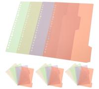 Abaodam Lot de 10 de Séparateurs Esthétiques en Plastique Pp pour Cahier A5 Index des Étiquettes Classées Design Créatif pour Livres et Recherches