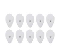 Abaodam Lot de 10 Électrodes Auto-adhésives Blanches en Silicone, Format Main, Compatibles Stimulateurs Musculaires, Patchs Portables pour Physiothérapie et Usage Domestique