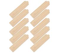 Abaodam Lot de 10 Marque-pages Vierges en Bois Naturel Non Traité, Plaques DIY pour Création Artisanale, Signets Suspendus à Décorer pour Loisirs Créatifs, Fête, Lecture et Décoration