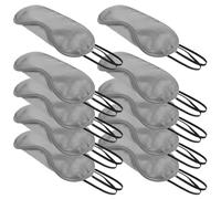 Abaodam Lot de 10 Masques de Sommeil Jetables en Polyester Masques de Nuit pour Femmes Couleur Gris Foncé Légers et Confortables pour Voyages et Sommeil Paisible
