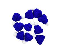 Abaodam Lot de 10 Mini Bonnets De Noël en Tricot - Petit Bonnet De Père Noël Mini Chapeaux De Père Noël Jolis Chapeaux De Poupée - Décoration De Chapeau De Fête De Noël À Faire Soi-Même -