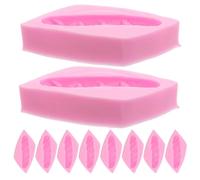 Abaodam Lot de 10 Moules à Fondant en Silicone Rose pour Gâteau, Moule à Chocolat Réutilisable, Mini Forme Hamburger, pour Pâtisserie et Décoration Fine