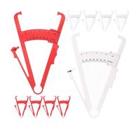 Abaodam Lot de 10 Pinces à Plis Cutanés Portables Rouges et Blanches Double Graduation Outil Précis de Mesure Graisse Corporelle pour Suivi Fitness et Évaluation Composition Corporelle