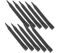 Abaodam Lot de 10 Piquets d'ancrage en Plastique pour Gazon Clôture Camping Mousse Aménagement Paysager Bordures Plantes Jardin Décoratif Noir