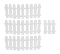 Abaodam Lot de 10 Piquets de Clôture de Jardin Blancs en Plastique 17 CM de Long X 20 CM de Haut Éléments Renforcés à Embouts Arrondis Clôture Décorative Modulable pour Chemins et
