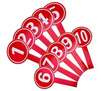 Abaodam Lot de 10 Raquettes de Score Portables 95X19 CM Tableaux d'Affichage Numériques Manuels Légers et Solide pour Arbitres et Juges en Compétition Sportive