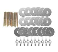 Abaodam Lot de 10 Sets de Sets de Vis de Support pour Cage à Oiseaux Écrous et Joints en Fer Argenté, Résistantes la Casse, Faciles à Stocker pour Perchoirs et Cages