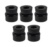 Abaodam Lot de 10 Silentblocs de Camion en Polyuréthane Noir Bushings Skateboard Amortisseurs 5 Cônes 5 Colonnes Accessoires Compatibles pour Patins à roulettes et Longboards Kit