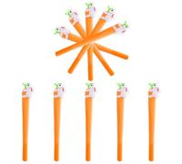 Abaodam Lot de 10 Stylos Gel 0,5 Mm de Lapin et Carotte Stylos D’écolier Fantaisie Confortables pour Bureau et École et Fournitures Scolaires