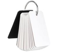 Abaodam Lot de 100 Cartes D'alphabétisation Blanches en Papier avec Anneau Classeur, Format Portable Diy, pour Bureau et École, Matériel Scolaire Pratique