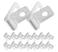 Abaodam Lot de 100 Clips de Fixation en Acier Inoxydable pour Fil de Clôture en Bois Métal et Vinyle Serrage-Joints Résistants aux Intempéries pour Montage Clôture Métallique Agricole