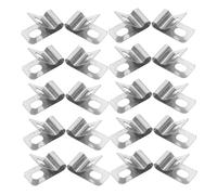 Abaodam Lot de 100 -Fils pour Clôture : Clips en Acier Inoxydable pour Clôtures De 4 mm - Pinces De Fixation Métalliques Robustes pour Fixer Les Fils Soudés sur Une Clôture en Bois